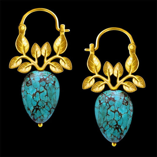 Gold-Plated Poppy Hoop Earrings in Silver