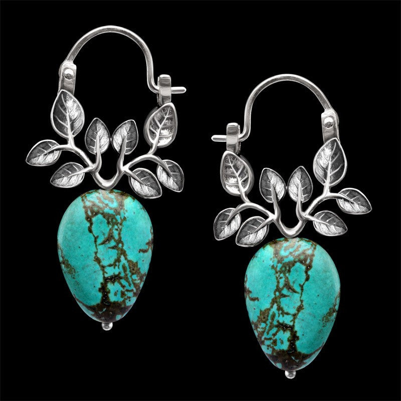 Gold-Plated Poppy Hoop Earrings in Silver