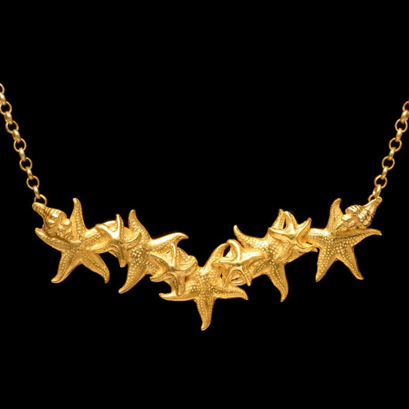 Astérias Silver Necklace with Gold Plating