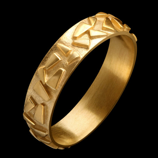 Golden Mosaic Ring in Yellow Gold