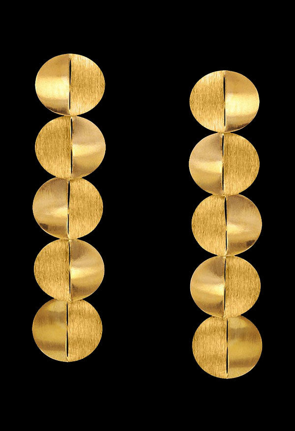 Gold-Plated Cotton Silver Earrings