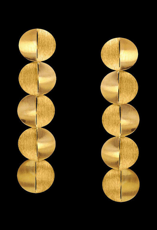 Gold-Plated Cotton Silver Earrings