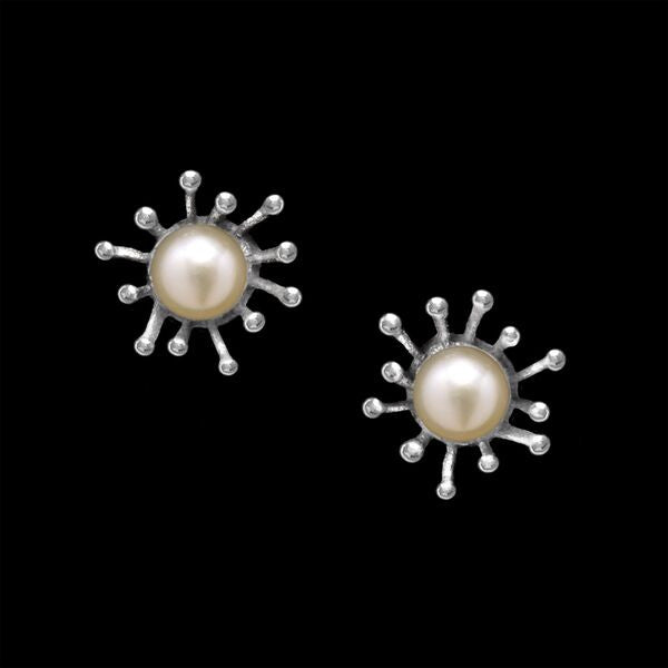 Silver Flame Earrings